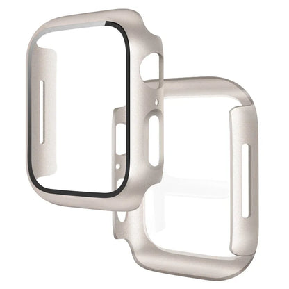 Tempered Glass+Cover For Apple Watch 11 10 9 8 7 46mm 42mm PC Bumper Screen Protector Case iWatch Series 7 6 5 4 SE3 44 40 45