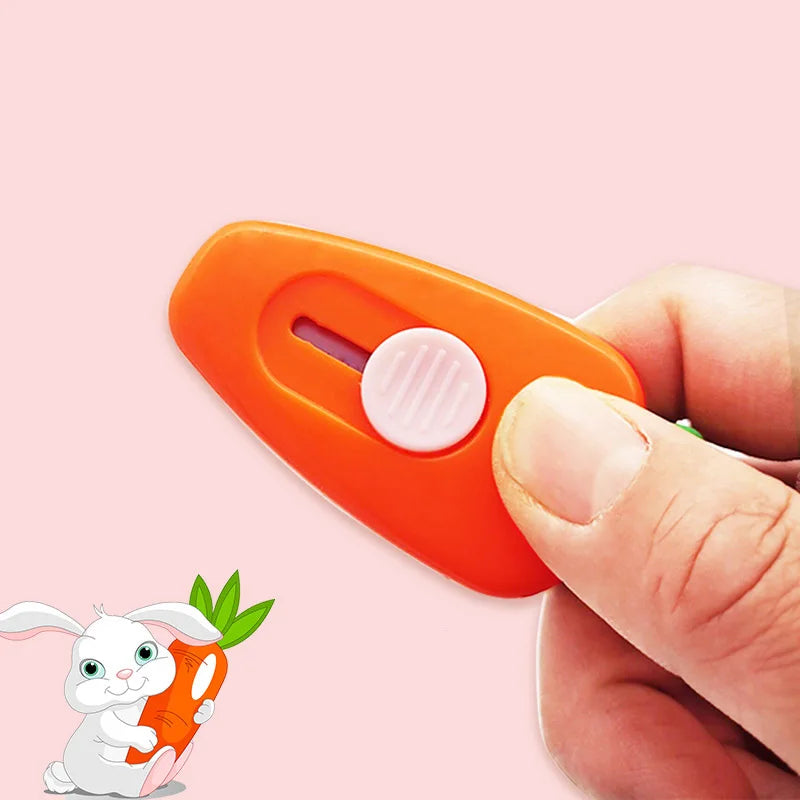 Lytwtw's Kawaii Mini Pocket Carrot INS Utility Knife Box Knife Paper Cutter Craft Wrapping Stationery