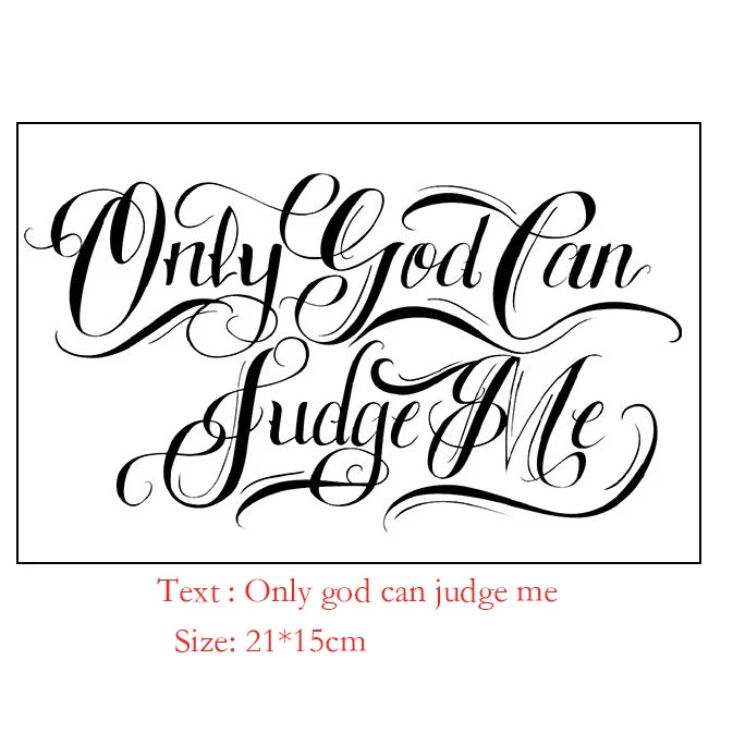 Waterproof Temporary Tattoo Sticker Flowers Big Pray Hands Cross Honely Lovely Letters Neck Flash Tatto Fake Tatoo for Women 