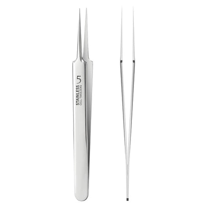 German Ultra-fine No. 5 Cell Pimples Blackhead Clip Tweezers Beauty Salon Special Scraping & Closing Artifact Acne Needle Too
