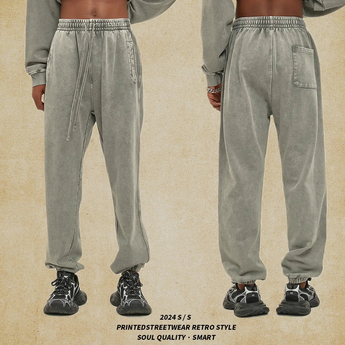Batik Worn Casual Sweatpants