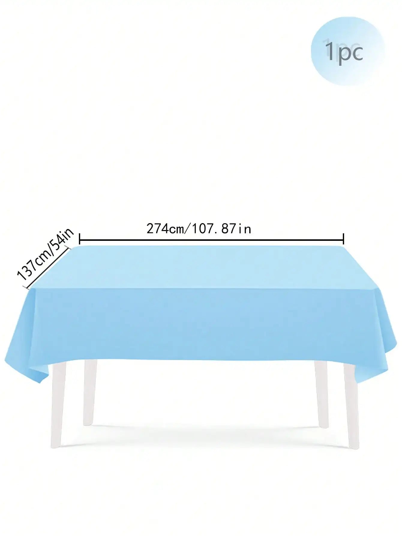 137x274cm Disposable Solid Color Tablecloth Birthday Party Wedding Christmas Table Cover Wipe Covers Rectangle Desk Cloth Dec