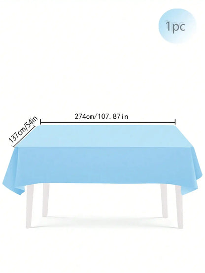 137x274cm Disposable Solid Color Tablecloth Birthday Party Wedding Christmas Table Cover Wipe Covers Rectangle Desk Cloth Dec