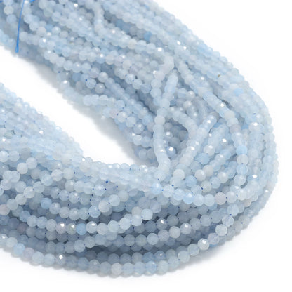 2 3 4mm Faceted Tiny Beads Natural Aquamarine Lapis Lazuli Tourmaline Amethyst Stone Beads for Jewelry Making Diy Accessories