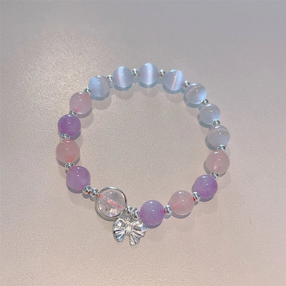New Simple Beads Crystal Bracelet For Women Girls Korean ins Flower Fox Feather Tassel Bracelets Best Friend Jewelry Gifts 20