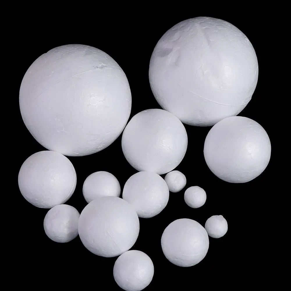 Home Decoration Mini Foam Balls Polystyrene White Christmas Balls Round Christmas Ornaments Christmas