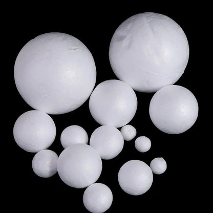 Home Decoration Mini Foam Balls Polystyrene White Christmas Balls Round Christmas Ornaments Christmas