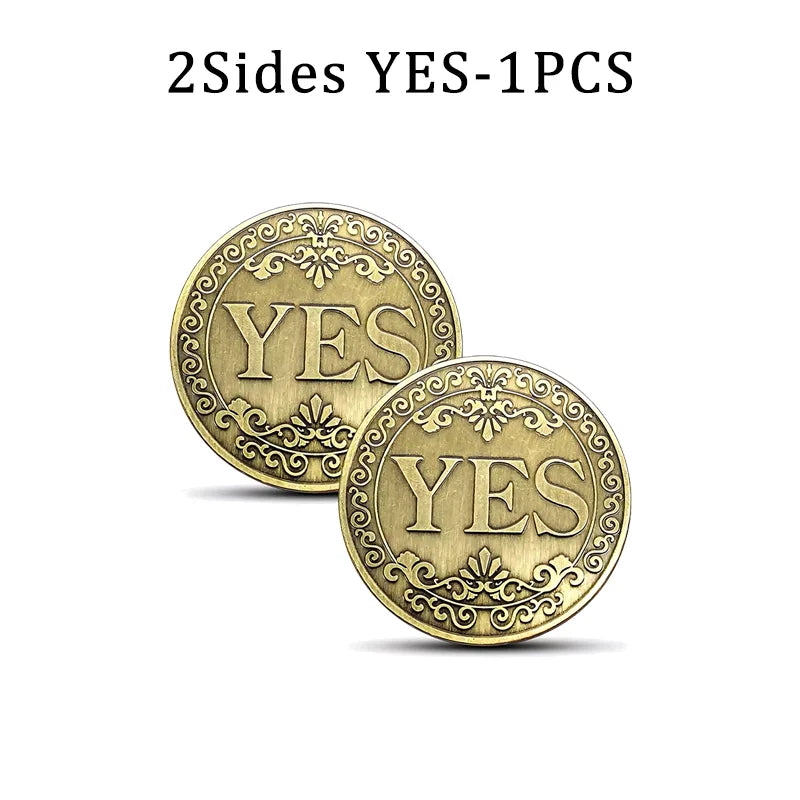 YES NO Decision Coins Magic Coin Collections Good Luck Vintage Antique Bronze Wish Lucky Coin US Coins Commemorative Gold Coi
