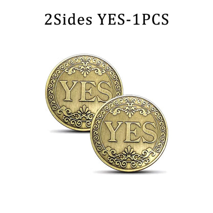 YES NO Decision Coins Magic Coin Collections Good Luck Vintage Antique Bronze Wish Lucky Coin US Coins Commemorative Gold Coi