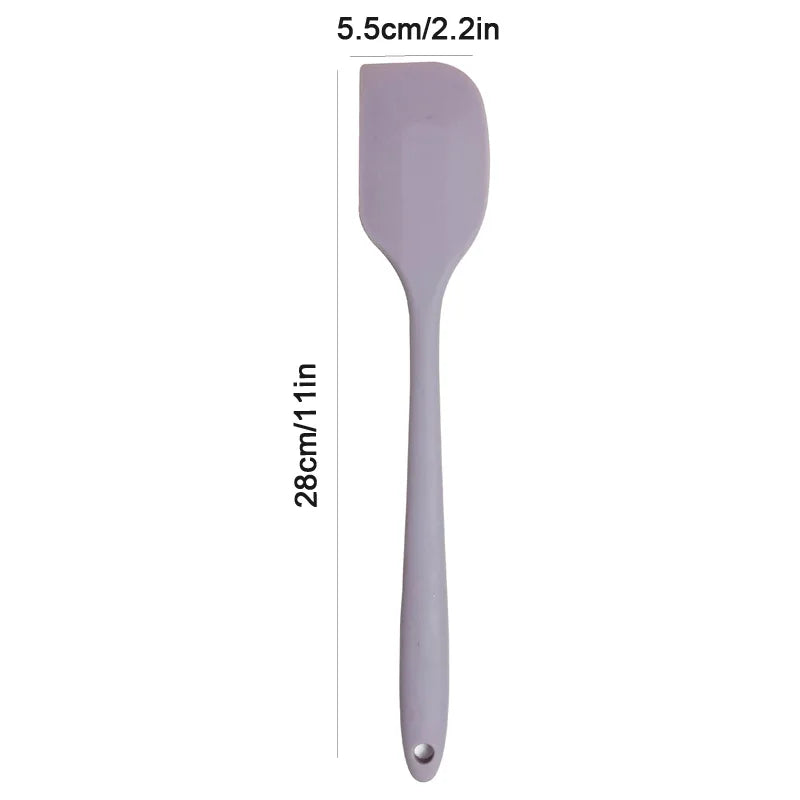 Silicone cream spatula Non-stick butter spatula Heat-resistant kitchen baking tools DIY cake baking tools - F03L-Purple