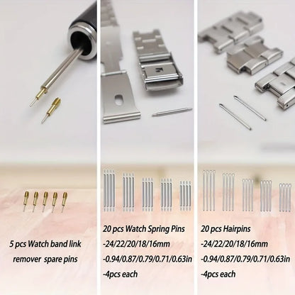 Watch Link Removal Tool Kit, Watch Band Tool Strap Chain Pin Remover Repair Tool Kit For Watch Band Strap Adjustment, Watc