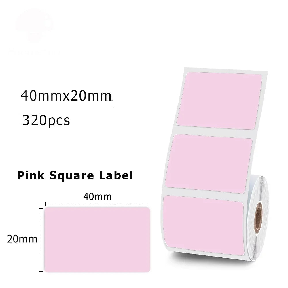 1Roll 40x20MM Compatible Phomemo M110 M220 M200 Self-Adhesive Color Laser Thermal Paper, E210 P50 Detong P1 HPRT T20 MAKER