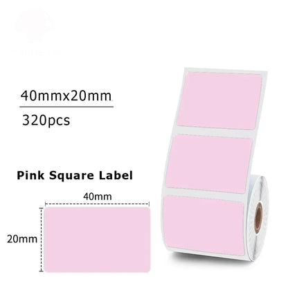1Roll 40x20MM Compatible Phomemo M110 M220 M200 Self-Adhesive Color Laser Thermal Paper, E210 P50 Detong P1 HPRT T20 MAKER