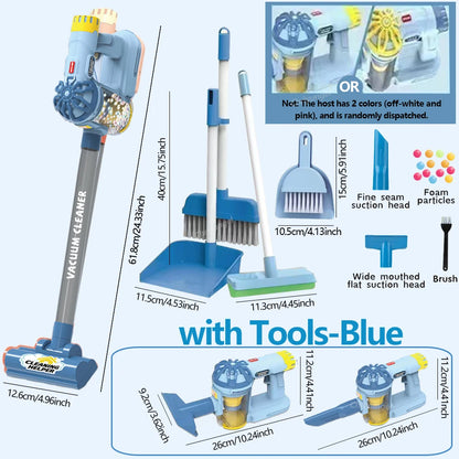 Kids Simulation Electric Vacuum Cleaner Toy Set Housekeeping Role Play Educational Toys for Toddlers Perfect Gift for Girls B