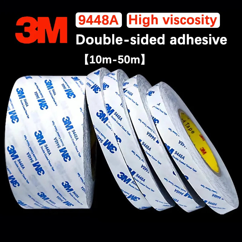 3M 9448A double-sided adhesive, ultra-thin, high viscosity, fixed, strong, non-trace, high temperature white 3M adhesive.