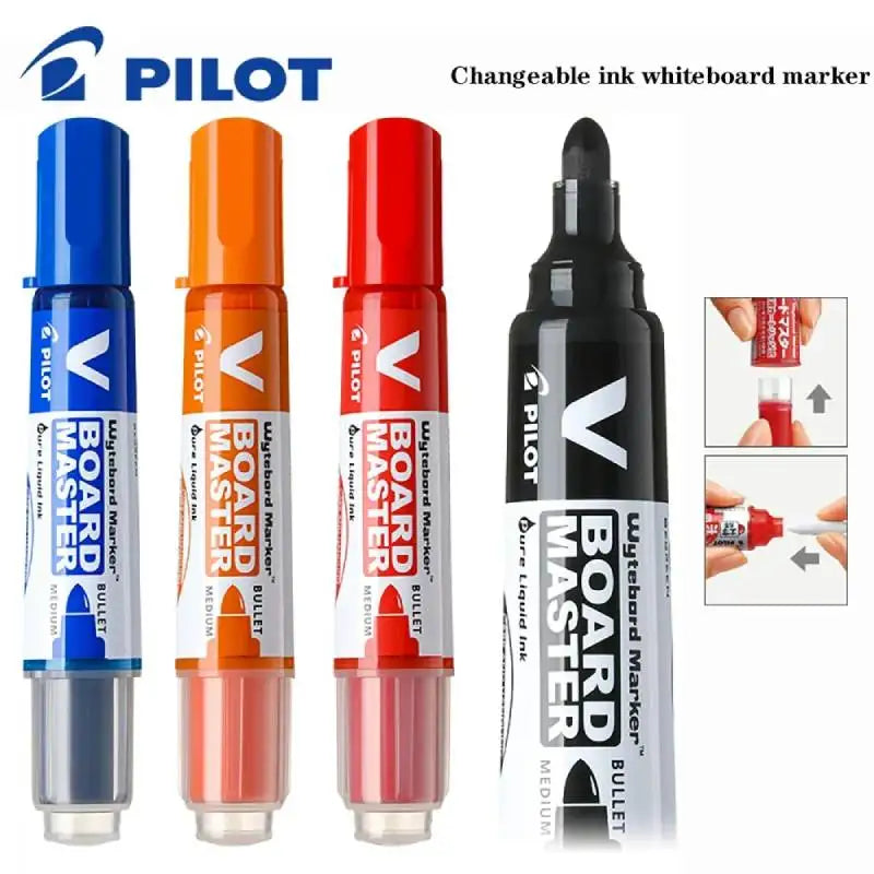 Pilot Whiteboard Pen Stationery Erasable Replaceable ink Refillable Markers 0.7/2.2-5.2/2.3/3.0-6.2/ 3.2/5.0-12mm Durable Tip