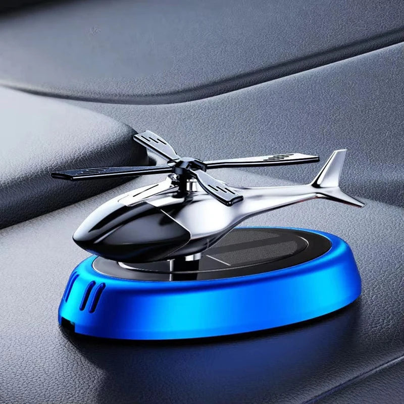 Solar Aircraft Car Decoration Ornaments Car Interior Accessories Desktop Ornament Gift For Woman, Man, Car Enthusiast - Blue
