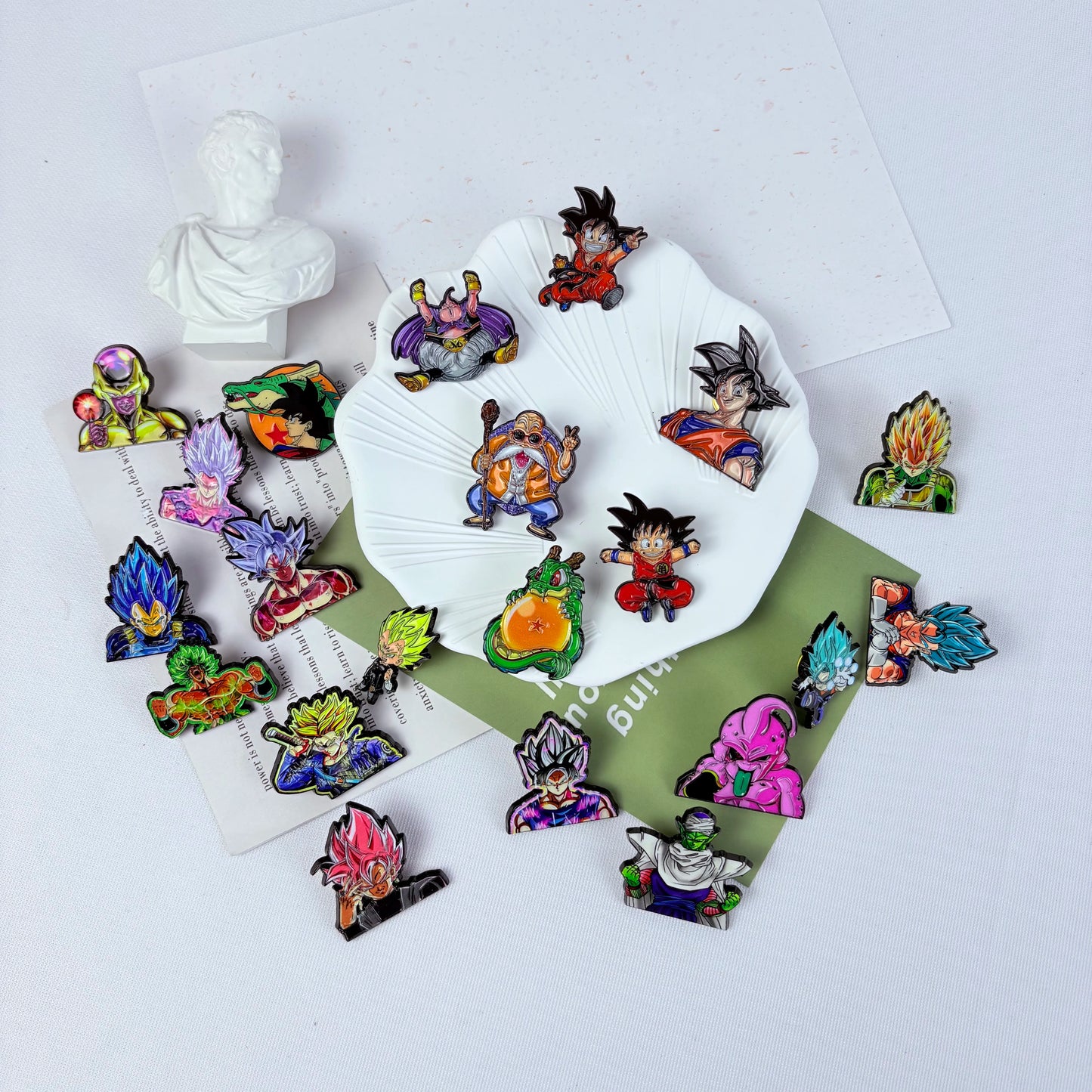 Anime Funny Cartoon Character Brooch Creative Enamel Pin Metal Badge Clothes Decorative Jewelry Gift for Friends - 21PCS-DB1-