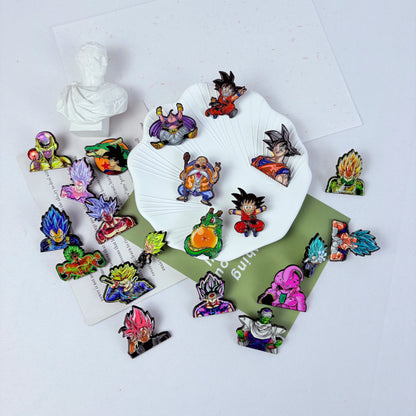 Anime Funny Cartoon Character Brooch Creative Enamel Pin Metal Badge Clothes Decorative Jewelry Gift for Friends - 21PCS-DB1-
