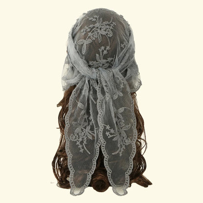 Fashion Ins Lace Hair Scarf Women Retro Triangle Hair Bands Vintage Triangular Headscarf Girls Elegant Headwear Hair Accessor