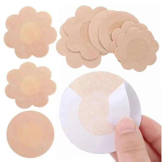 100Pcs Nipple Sticker Disposable Invisible Chest Sticker Non-woven Bra Breast Patch Bra-less Pasties Pad Nipple Cover Sticker