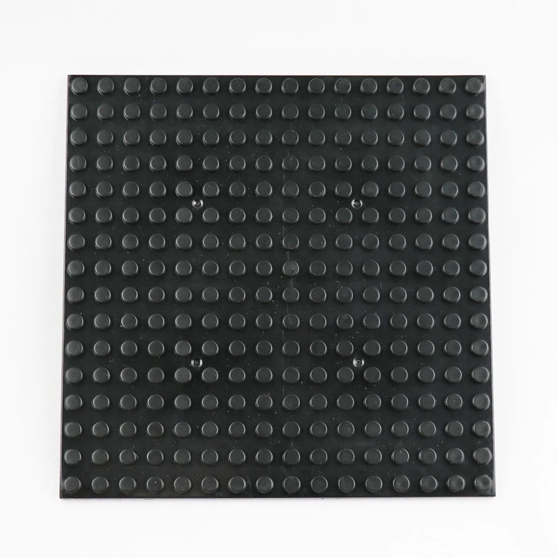 1 Piece 16x16 Double-sided Base Plates MOC Building Blocks Educational Baseplate Compatible with Lego - Item A Black