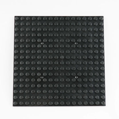1 Piece 16x16 Double-sided Base Plates MOC Building Blocks Educational Baseplate Compatible with Lego - Item A Black