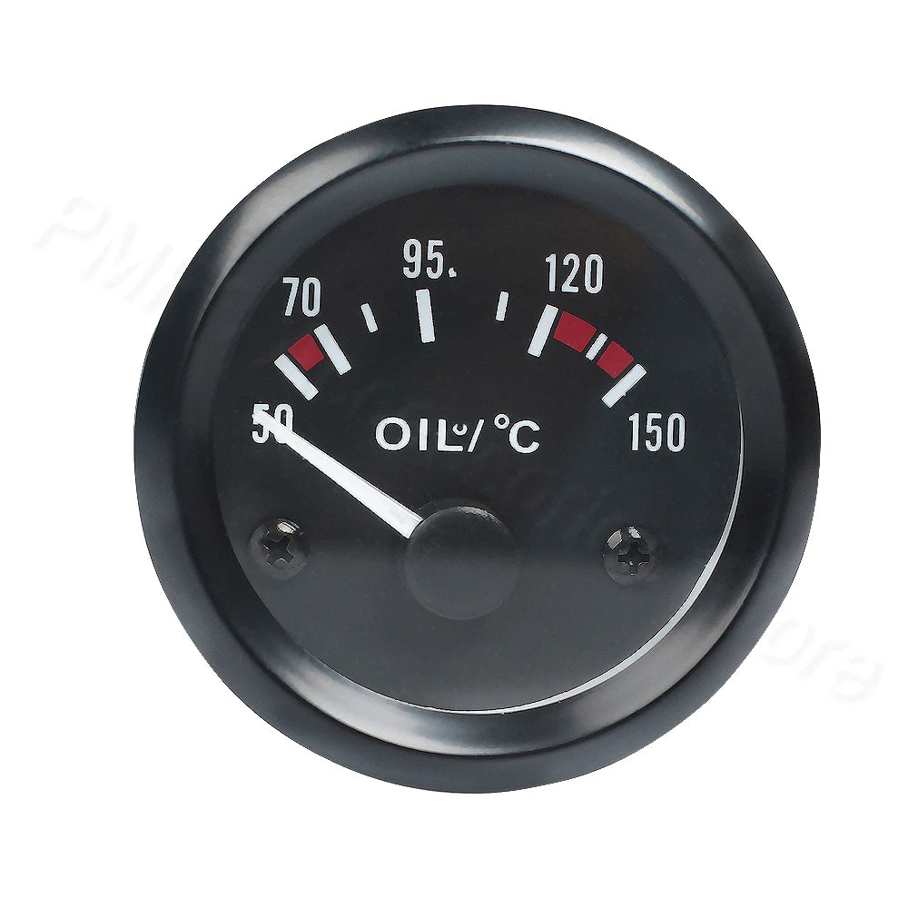 Vehicle Meter 12V Automobile Car Gauge 2" 52mm Water Temp Oil Temp Oil Press Fuel Volts Oil press kg Ammeter Gauge Black Shel