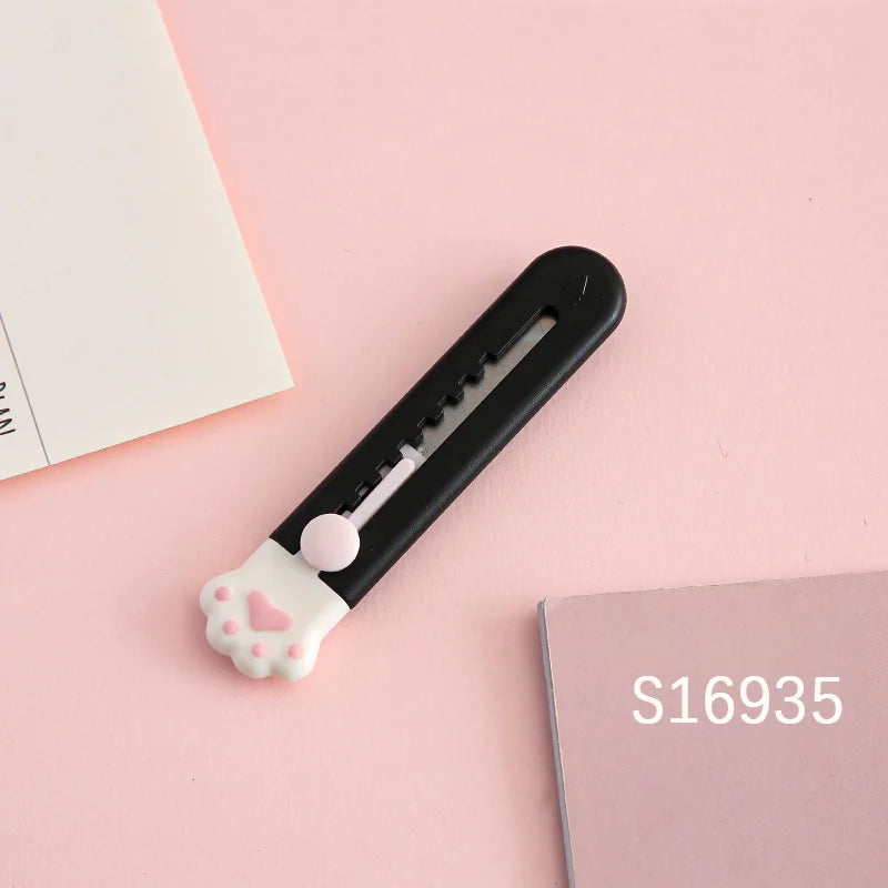 Mr.Paper Mini Portable Cat's Paw Tool Knife Cute Creative Exquisite Handbook Decoration Paper Cutting Stationery Supplies - S