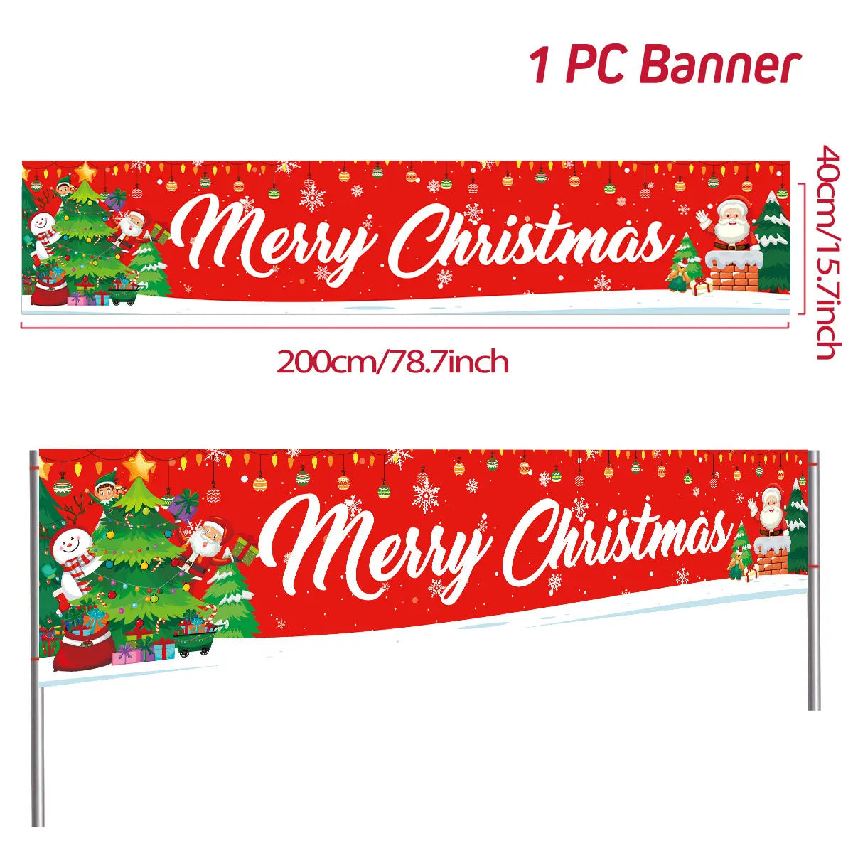 Christmas Outdoor Banner Merry Christmas Decoraton For Home 2023 Cristmas Outdoor Decor Xmas Navidad Noel Happy New Year 2024