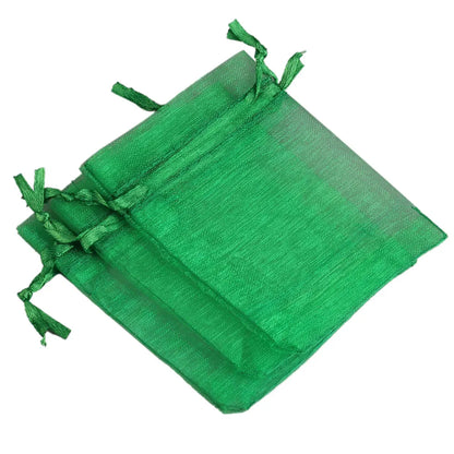 50/100pcs/lot Organza Gift Bag For Jewelry 24 Colors Drawstring Pouches For Wedding Christmas Candy Gift Bags Jewelry Packing
