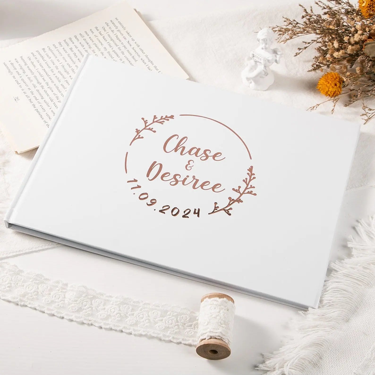 Custom Wedding Guestbook Personalized Guest Book Sign Engagement Photo Album Book Unique Wedding Guestbook Wedding Keepsake G