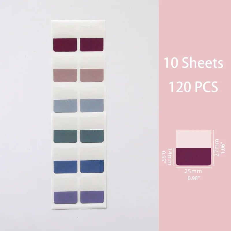 10 Sheets Sticky Index Tabs Colored Book Sticky Tabs for Notebooks Page Tabs for Notebooks File Classification - B
