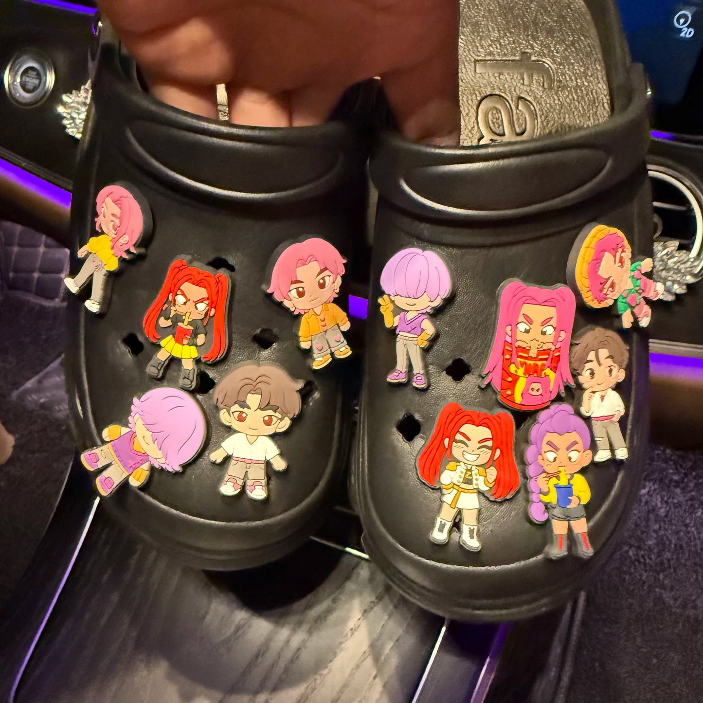 19pcs Korean music Shoe Charms PVC DIY Shoes Decoration Bracelet Wristband Sandal shoe Accessories Buckle for Kids Gifts