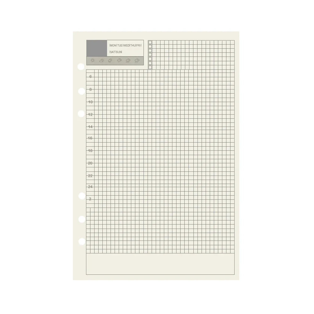 45 Pieces A5 A6 A7 6ring Loose Leaf Notebook Refill Binder Inner Page Budget Weekly Monthly To Do Line Dot Grid Paper Station