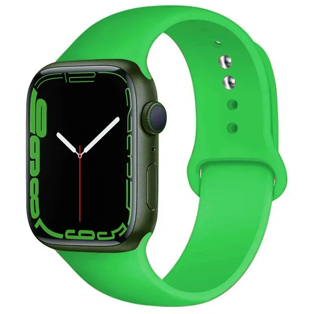 Silicone Band For Apple Watch straps 49mm 40mm 44 mm 45mm 46mm 42mm 41mm 38mm sports bracelet iWatch series 10 9 8 3 SE ultra