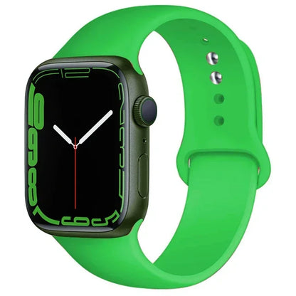 Silicone Band For Apple Watch straps 49mm 40mm 44 mm 45mm 46mm 42mm 41mm 38mm sports bracelet iWatch series 10 9 8 3 SE ultra