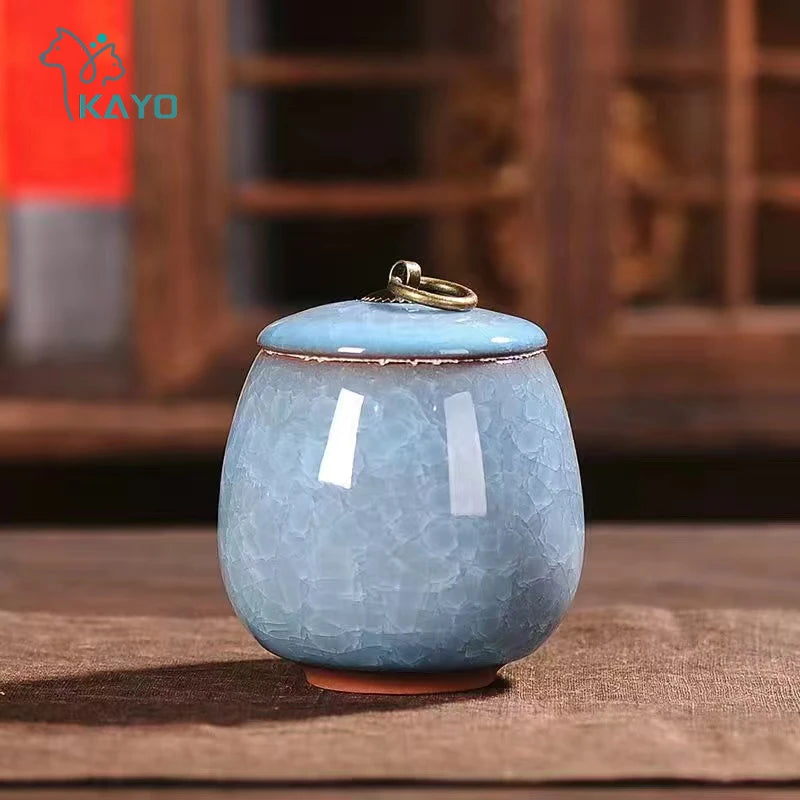 Ceramics Ash Urn Sealed Cremation Funeral Ashes Keepsake Small Animals Pet Dog Cat Memorial Suitable Home Fireplaces Burial -