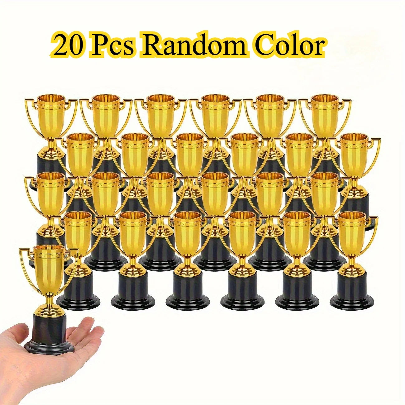 20pcs Elegant Trophy Awards - Durable Decorative Trophies for Corporate, School, Celebration Trophies, Sleek Tower Trophy - g
