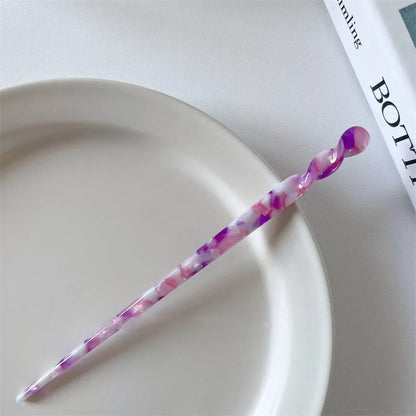 Vintage Chinese Style Hair Sticks for Women Girls Fashion Acetate Chopstick Shaped Hair Clips Pins Jewelry Hair Accessories