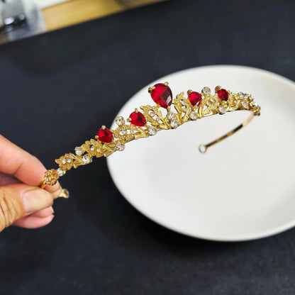 Luxury Crystal Hair Tiaras For Bride Women Prom Hairstyle Rhinestone Zircon Diadem Headband Wedding Bridal Hair Accessories