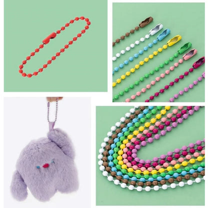 100PCS 12cm Bead Chains Fits Key Chain/Dolls/Label Hand Tag Connector For DIY Bracelet Necklace Jewelry Making Accessoris