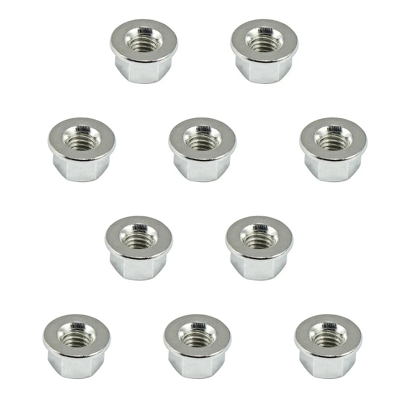 Metal Bar Nuts Perfect for Husqvarnas 362 365 371 372 357 359 350 353 345 288 281 181 340 (Pack of 10) - Silver (Style A)