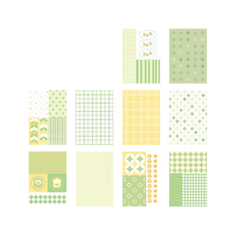 50 Pcs Kawaii Ins Paper Card DIY Decoration Idol Photocard Scrapbooking Diary Background Collage Material Paper Stationery - 