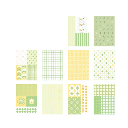 50 Pcs Kawaii Ins Paper Card DIY Decoration Idol Photocard Scrapbooking Diary Background Collage Material Paper Stationery - 