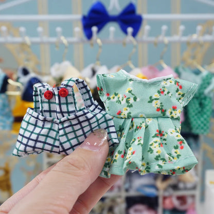 Dress Dollhouse Accessories 1:12 Forest Animal Family Clothes Fashion Daily Wear Casual Outfits Vest Shirt Skirt Pants for Do