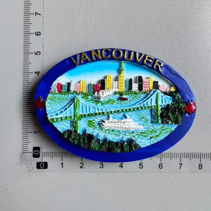 Canada Tourist Souvenir Fridge Magnets Ottawa Victoria Limeau Bridge Vancouver Quebec Toronto Bear Moose Maple Leaf Stickers 