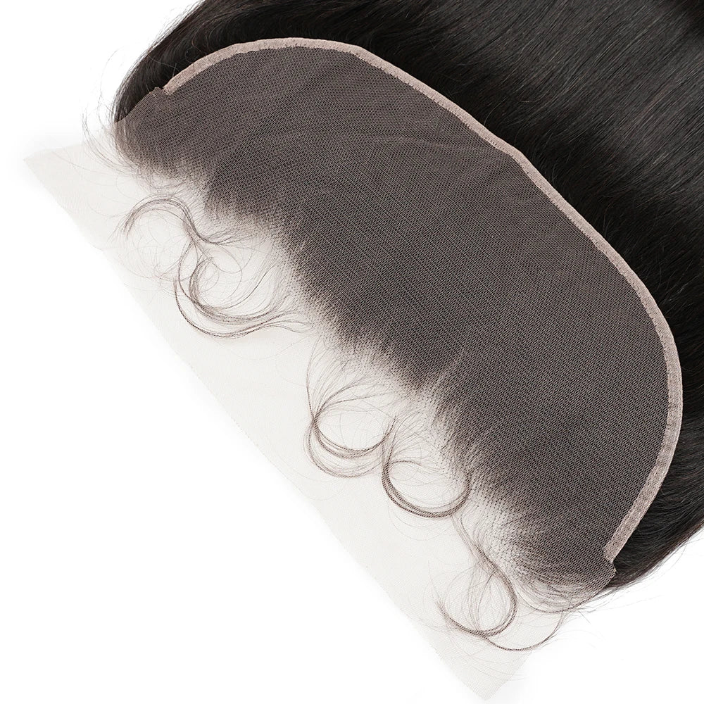 13x4 Lace Frontal Remy Brazilian Human Hair Pre-plucked 13*4 Transparent Lace 10 to 20 Inches Straight Frontals With Baby Hai