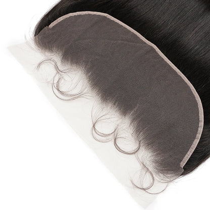 13x4 Lace Frontal Remy Brazilian Human Hair Pre-plucked 13*4 Transparent Lace 10 to 20 Inches Straight Frontals With Baby Hai