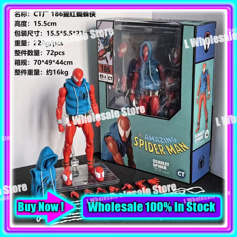In Stock Mess Toys Superior Symbiote Scarlet Spider Ct Toys Spiderman Daredevil Batman Wolverine Anime Action Figure Gifts To